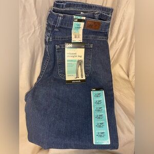 NWT Lee Women's Relaxed Fit Jeans - Dark Blue